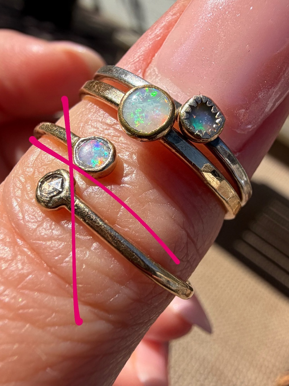 Opal rings